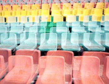 Full frame shot of empty chairs