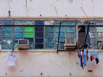 Low angle view of abandoned building