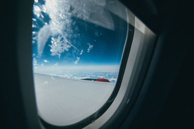 View of airplane window