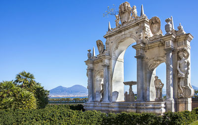 View of historical building against blue sky