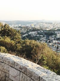 High angle view of city