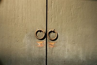 Close-up of door knocker