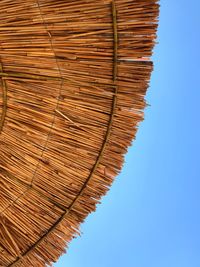 Low angle view of roof against clear sky