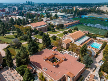 Aerial view of the campus at the university of california, los angeles