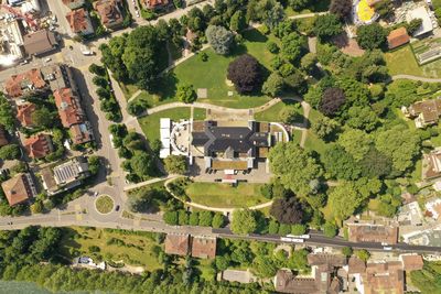 High angle view of townscape