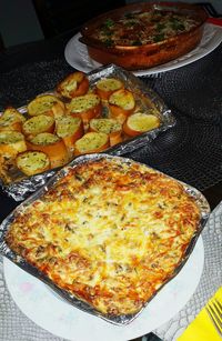 Close-up of food served in plate