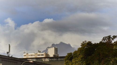 Low angle view of buildings against sky