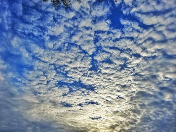 Low angle view of clouds in sky