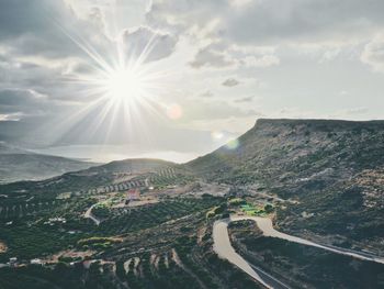 Aerial view of landscape against sky