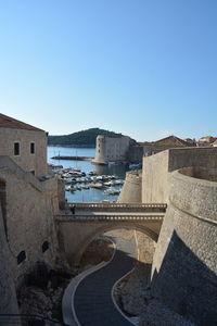 View of fort against clear sky