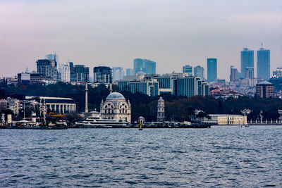 Modern buildings in city against sky