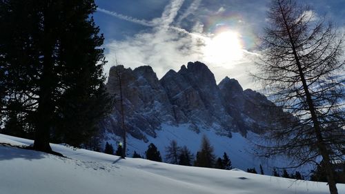 Scenic view of snow covered landscape