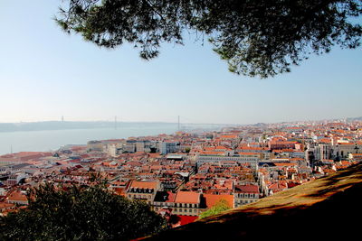 Lisbon city view from the castle