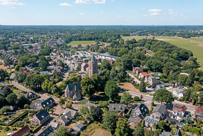 Aerial from the town soest in the netherlands