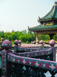 Traditional temple against sky