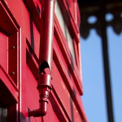 Low angle view of red object