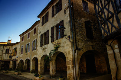 Low angle view of old building against sky