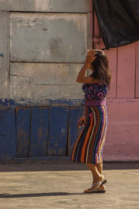 Woman standing outdoors