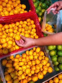 Fruits for sale at market stall