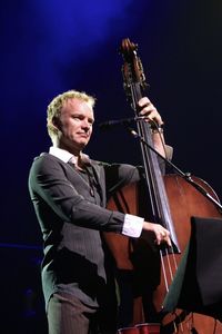 Man playing at music concert