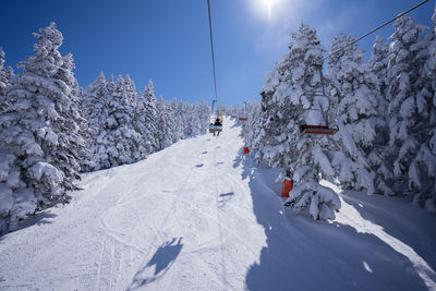 Snow covered mountain against sky