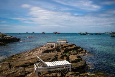 Scenic view of sea against sky