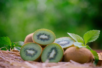 Close-up of fruits on table