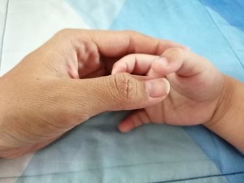 Close-up of baby hands