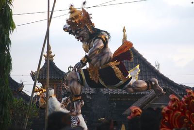 Low angle view of temple