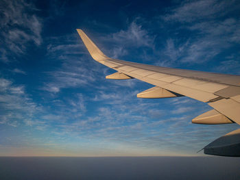 Aerial view of clouds over blue sky