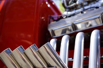 Close-up of railings