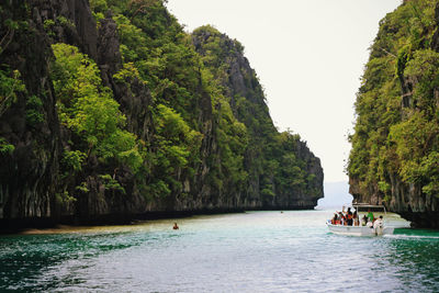 Tourists enjoying in sea