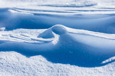 Close-up of frozen water