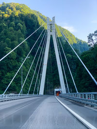 View of suspension bridge