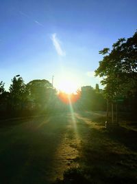 Scenic view of landscape against sky during sunset