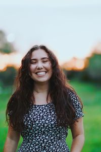 Portrait of a smiling young woman