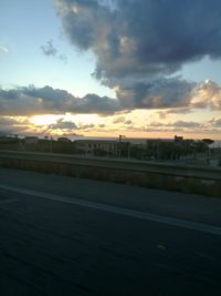 Scenic view of dramatic sky during sunset