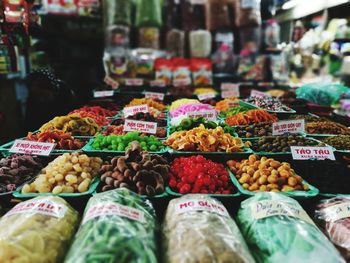 Close-up of fruits for sale in market