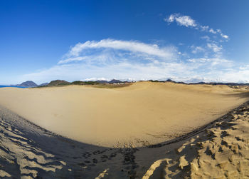 Scenic view of desert against sky