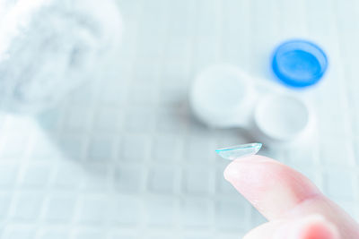 Person holding umbrella