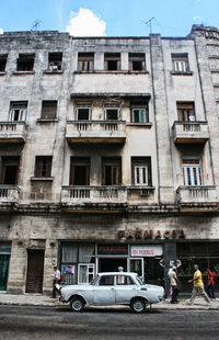Old building on the malecon, havana cuba