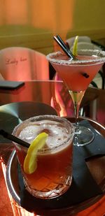 Close-up of drink on table