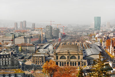 Aerial view of city