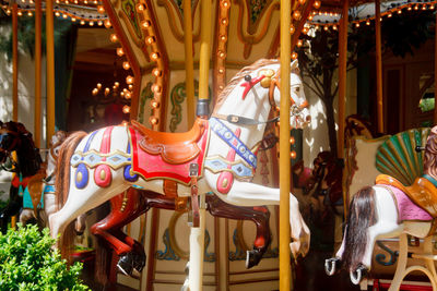 View of carousel at amusement park