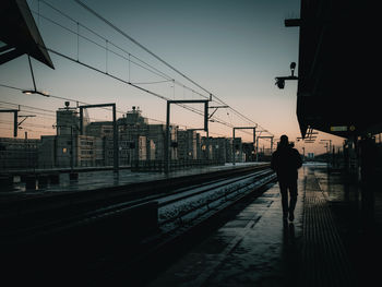 Railroad station platform