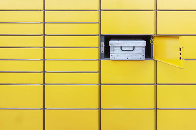 Full frame shot of yellow wall