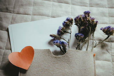 Close-up of flowers on table