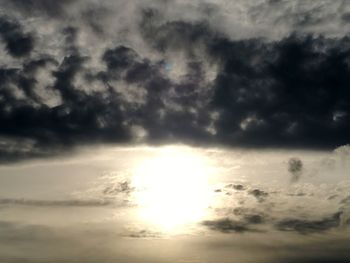 Low angle view of storm clouds in sky