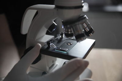 Close-up of person using smart phone