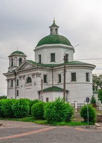 Church of st ivan the baptist in the city of bila tserkva, ukraine, on a cloudy summer day